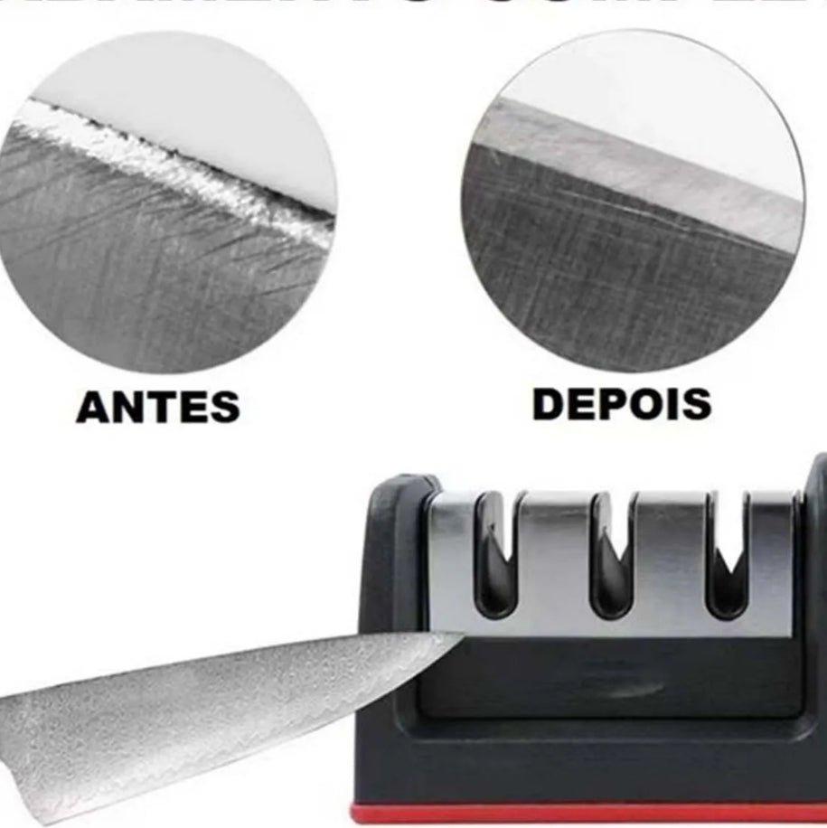 Afilador De Cuchillos Tijera Acero Mango