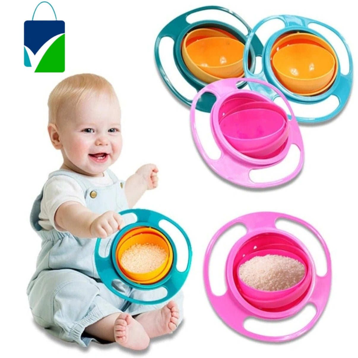 Plato Giratorio Antiderrames Para Bebes