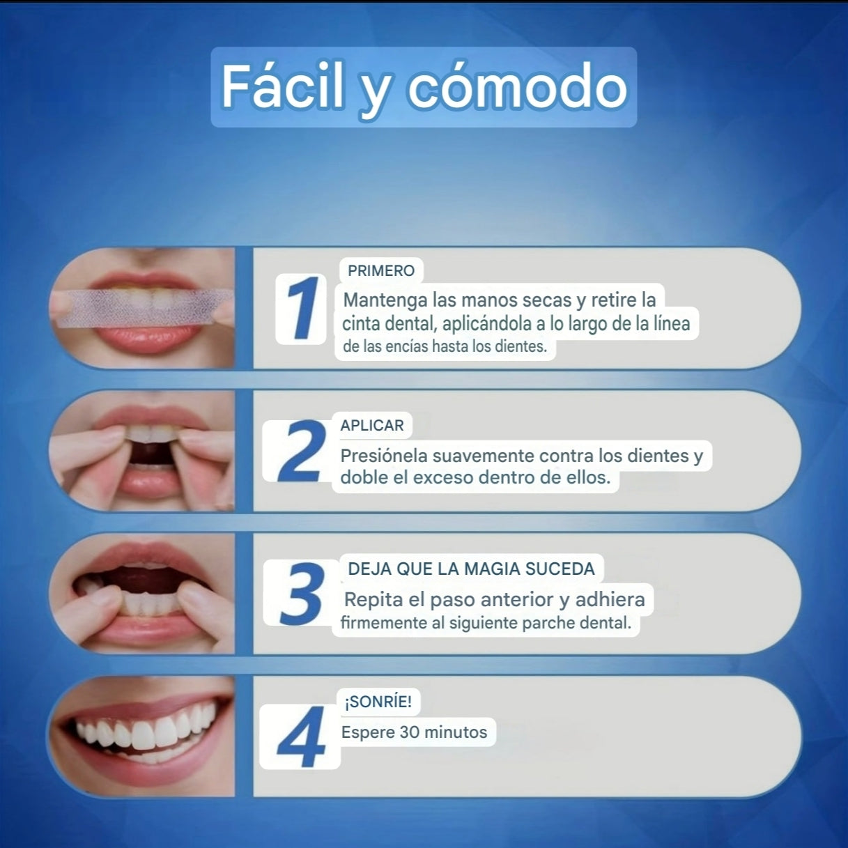 TIRAS DENTALES BLANQUEADORAS 9D WHITE